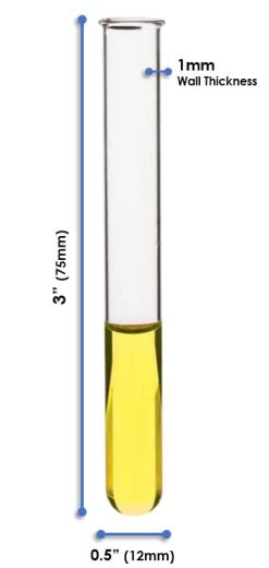 48PK Test Tubes, 5mL, 12x75mm - Rimmed - Light Wall, 1mm Thick - Borosilicate 3.3 Glass -Laboratory Instrument Store txhsjkpudd84dr3nsi88