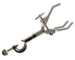 3 Prong Double Adjustable Universal Retort Clamp With Boss Head, 9" Long, 3.5" Maximum Opening -