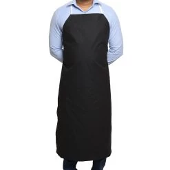 Rubber Vinyl Apron, Large (27"W X 42"L) - Black