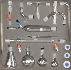 Advanced Organic Chemistry Distillation Glassware Set, 17 Piece, 22 Interchangeable Fittings, Borosilicate Glass -Laboratory Instrument Store ujn4yuwllh7zu5g2xbiw