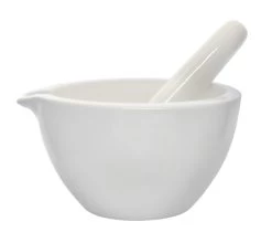 Mortar & Pestle, 900mL - 180mm - Porcelain, Unglazed Grinding Surface