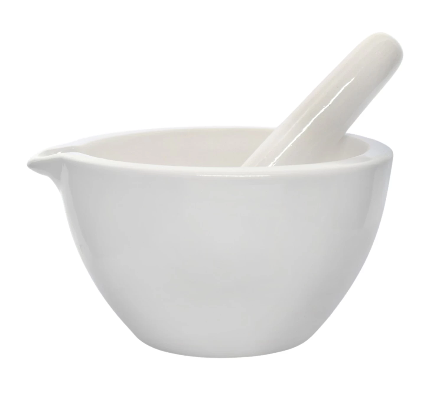 Mortar & Pestle, 900mL - 180mm - Porcelain, Unglazed Grinding Surface 1 Mortar & Pestle, 900mL - 180mm - Porcelain, Unglazed Grinding Surface