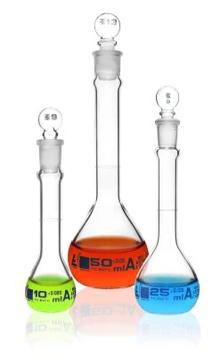 Premium Volumetric Flask Set - 10ml, 25ml & 50ml - Class A, ASTM E288 - Superior Durability & Chemical Resistance - Glass Penny Stoppers - Borosilicate 3.3 Glass - 8 Premium Volumetric Flask Set - 10ml, 25ml & 50ml - Class A, ASTM E288 - Superior Durability & Chemical Resistance - Glass Penny Stoppers - Borosilicate 3.3 Glass - -Laboratory Instrument Store uzrddkuuq79qrscsruqg