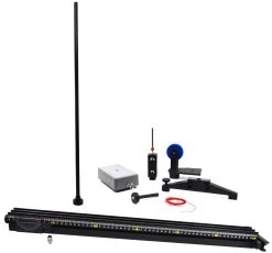 Inclined Plane - Experiment Components Only - To Study Mass & Speed, Potential & Kinetic Energy - Inclined Plane, Car, Pulley, Cord, Rod, Sliding Protractor (No Base) - Visual Scientifics By Eisco