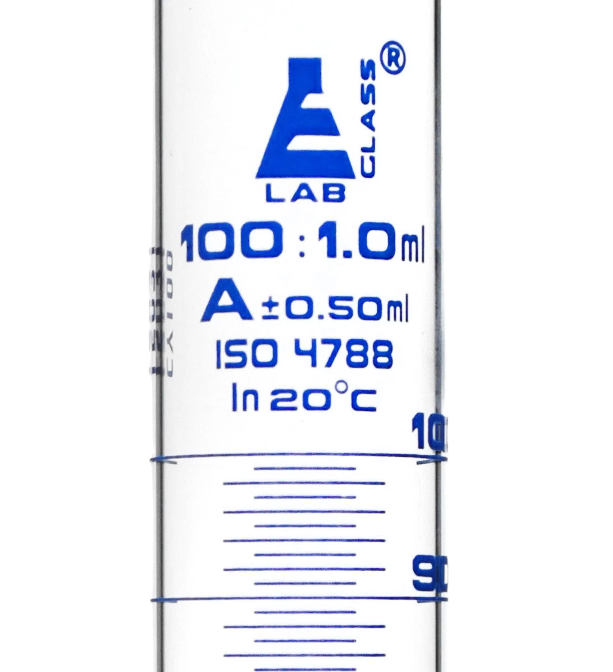 Graduated Cylinder, 100ml - Class A - Blue Graduations - Hexagonal Base 1 Graduated Cylinder, 100ml - Class A - Blue Graduations - Hexagonal Base