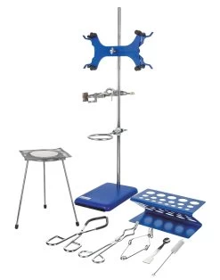 13 Piece Set - Complete Research Grade Lab Starter Kit - Includes Rod, Base, Tongs, Rings, Test Tube Stands, Clamps & More