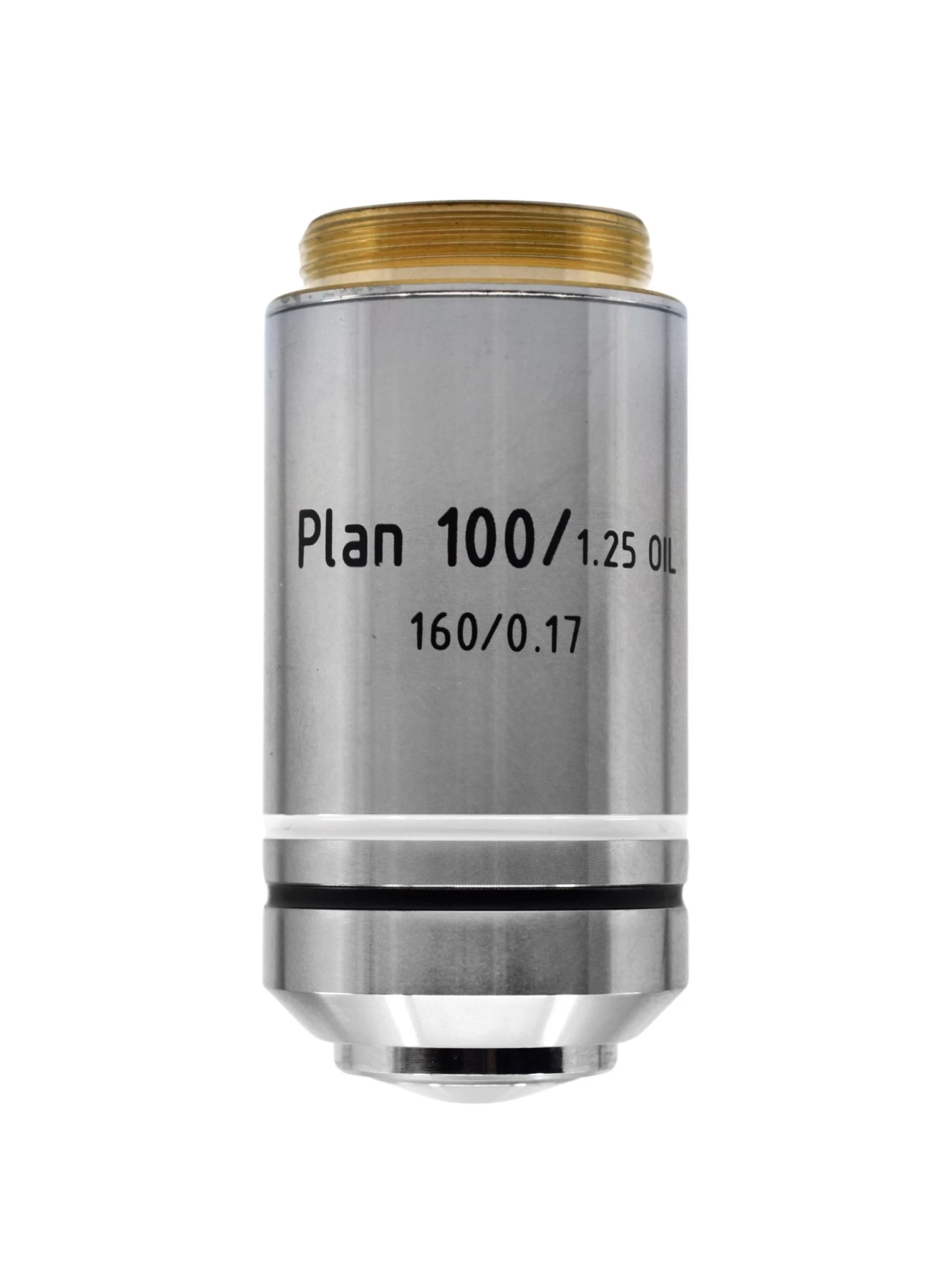 Microscope Objective, 100xR Oil DIN Plan Achromat - FitsEXC-120 Series Microscopes 1 Microscope Objective, 100xR Oil DIN Plan Achromat - FitsEXC-120 Series Microscopes
