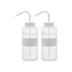 2PK Chemical Wash Bottle, No Label, 1000ml - Wide Mouth, Self Venting, Low Density Polyethylene - Performance Plastics By
