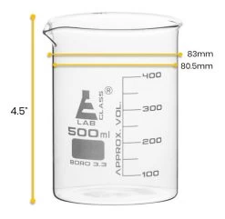Beaker, 500ml - Low Form - Graduated - Borosilicate Glass 6 Beaker, 500ml - Low Form - Graduated - Borosilicate Glass -Laboratory Instrument Store vkuh4tkngijsggwtqyed