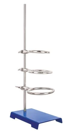 Retort Stand & Ring Set - 8"x5" Base, 23.6" Rod - 3", 4" & 5" Rings