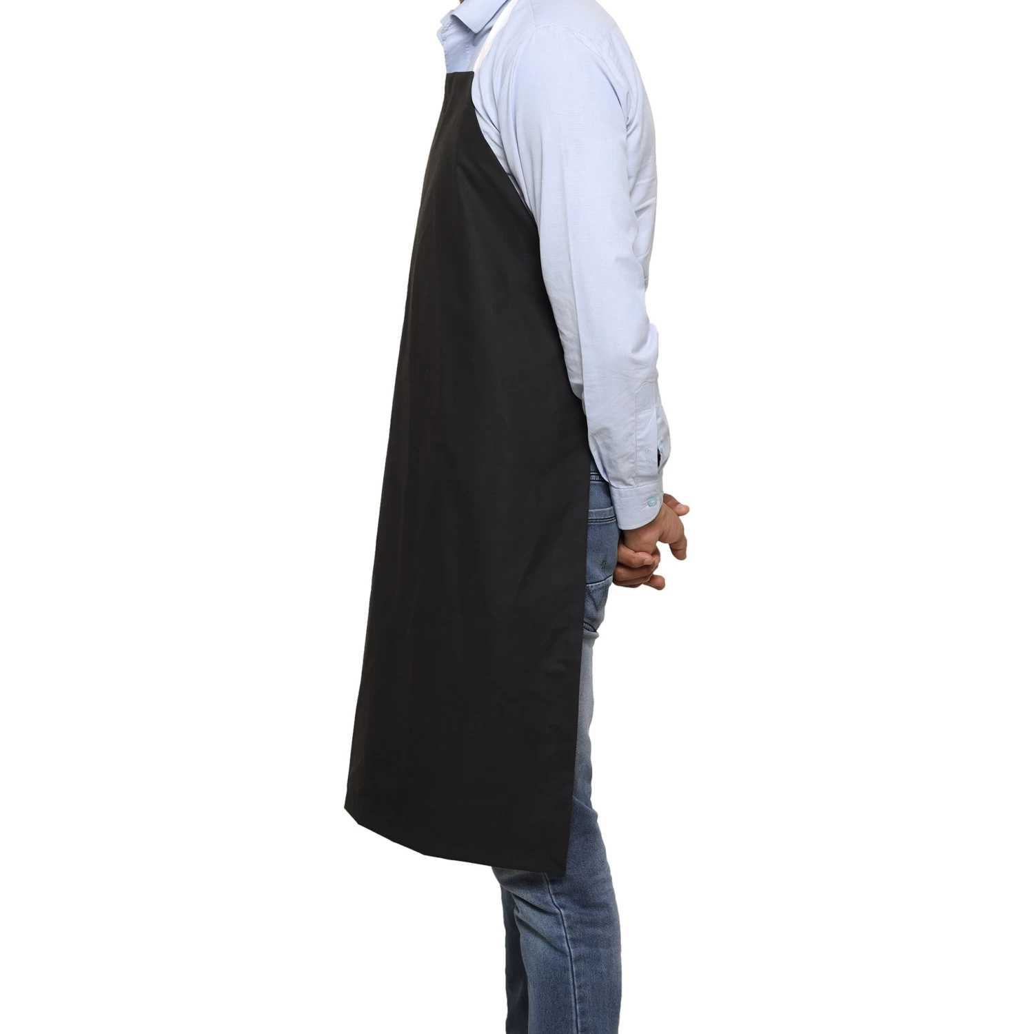 Rubber Vinyl Apron, Small (27"W X 30"L) - Black 4 Rubber Vinyl Apron, Small (27"W X 30"L) - Black - Image 4