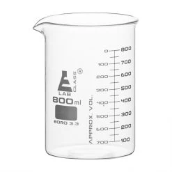 Beaker, 800ml - ASTM - Low Form - Graduated - Borosilicate Glass