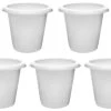 Plant Nursery Pots, 6.25" Tall - Pack Of 5 - Polypropylene - Downward Extended Rim - Drillable Drain Holes