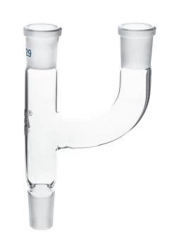 Multiple Adapter, Two Parallel Necks - Socket Size: 24/29 - Cone Size: 24/29 - Borosilicate 3.3 Glass -