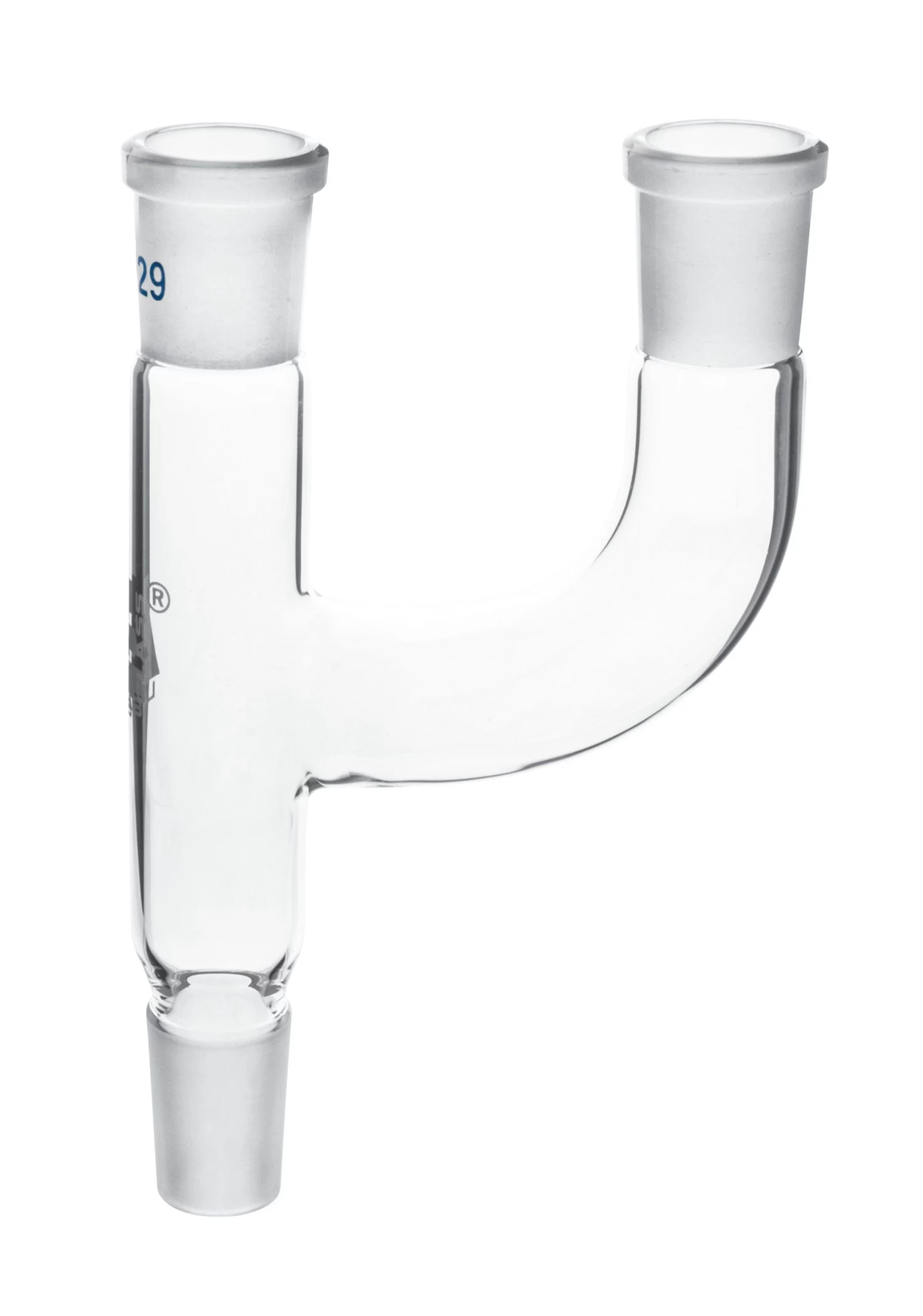 Multiple Adapter, Two Parallel Necks - Socket Size: 24/29 - Cone Size: 24/29 - Borosilicate 3.3 Glass - 1 Multiple Adapter, Two Parallel Necks - Socket Size: 24/29 - Cone Size: 24/29 - Borosilicate 3.3 Glass -