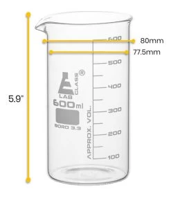 6PK Beakers, 600ml - Tall Form - Graduated - Borosilicate Glass -Laboratory Instrument Store w8iillipzq4qa8wx6vxq fae3828d 7523 42ca b4b0 a25339693d39
