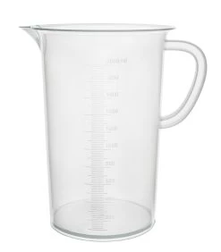 Measuring Jug, 2000mL - Polypropylene Plastic - Raised Graduations