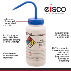 Wash Bottle For Sodium Hypochlorite (Bleach), 1000ml - Color Coded Chemical & Safety Information (4 Colors) - Wide Mouth, Self Venting, Low Density Polyethylene - Performance Plastics By 7 Wash Bottle For Sodium Hypochlorite (Bleach), 1000ml - Color Coded Chemical & Safety Information (4 Colors) - Wide Mouth, Self Venting, Low Density Polyethylene - Performance Plastics By -Laboratory Instrument Store wp2fujbs6arcqdwogwcc d9fb05cd 370a 488e a7fd 413a64cd72b4