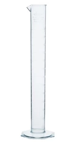 Graduated Cylinder, 250mL - Class A - Octagonal Base - Raised Graduations - TPX Plastic