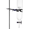 500mL Dropping Funnel With Laboratory Support Stand - Includes Glass Dropping Funnel, 3.75 Lb Metal Retort Base & Rod, Clamp With Bosshead