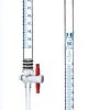 Burette, Acrylic, 50mL - Class B - 0.5mL Blue Graduations - With PTFE Key Stopcock