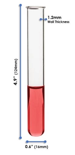 100PK Test Tubes, 15mL, 16x125mm - Rimmed - Light Wall, 1.2mm Thick - Borosilicate 3.3 Glass 6 100PK Test Tubes, 15mL, 16x125mm - Rimmed - Light Wall, 1.2mm Thick - Borosilicate 3.3 Glass -Laboratory Instrument Store xf6puk075tw4ragugzbi