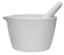 Mortar & Pestle, 1900mL - 210mm - Porcelain, Unglazed Grinding Surface