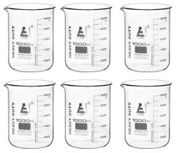 6PK Heavy Duty Beakers, 1000ml - 5mm Thick, Uniform Walls - Graduated - Borosilicate Glass 6 6PK Heavy Duty Beakers, 1000ml - 5mm Thick, Uniform Walls - Graduated - Borosilicate Glass -Laboratory Instrument Store xjseahzvyh8xgcgiers9