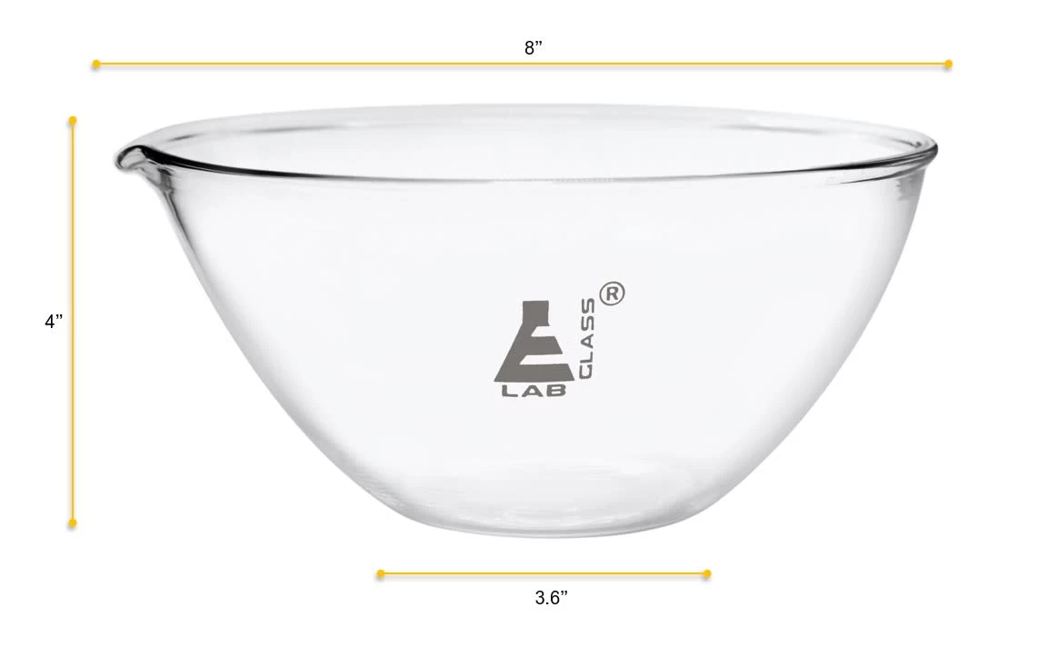 Evaporating Basin, 2000ml - Flat Bottom - Borosilicate Glass - 3 Evaporating Basin, 2000ml - Flat Bottom - Borosilicate Glass - - Image 3