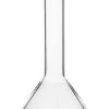 Volumetric Flask, 100ml - Class A Tolerance ±0.10ml - Beaded Rim - Single White Graduation, Blue Printed Specifications - Borosilicate 3.3 Glass -