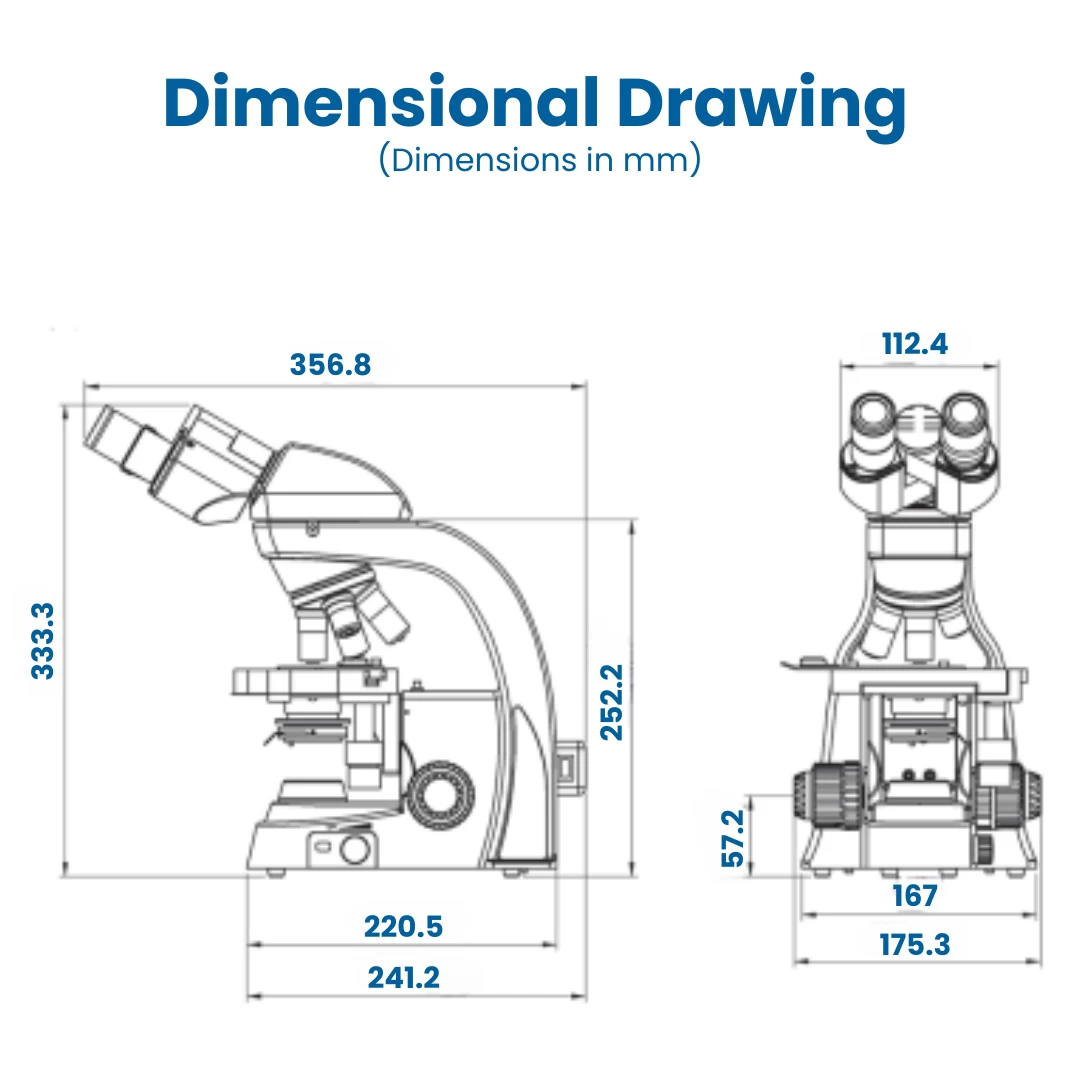 Microscope EXC-100 - Binocular Head, 40-1000X Magnification, Achromat Objectives, Mechanical Stage, Iris Diaphragm, Cordless LED Illumination 4 Microscope EXC-100 - Binocular Head, 40-1000X Magnification, Achromat Objectives, Mechanical Stage, Iris Diaphragm, Cordless LED Illumination - Image 4