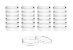 25PK Disposable Petri Dish With Lid - Sterile - 35x15mm - Polystyrene - Triple Vented - Transparent