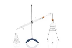 Student Distillation Apparatus Kit - Includes Glassware Components & Stands - Borosilicate Glass -