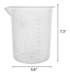 Plastic Beaker, 2000ml - Polypropylene - Raised Graduations -Laboratory Instrument Store yjt1xrwo9imocex06rou