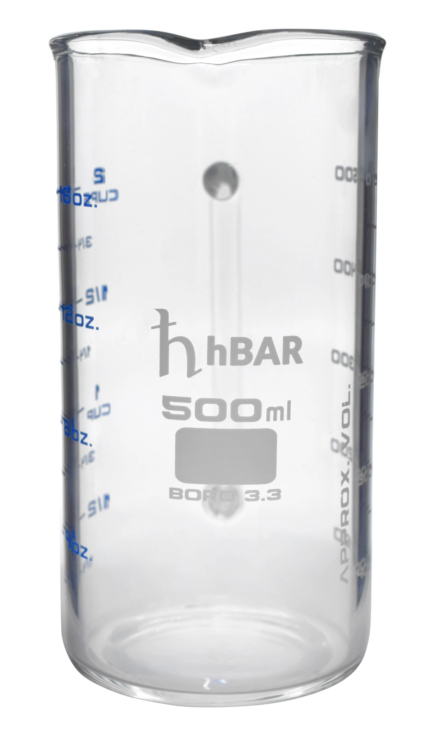 Industrial Beaker Mug, 500mL - Tall Form - Double Sided - Borosilicate Glass 4 Industrial Beaker Mug, 500mL - Tall Form - Double Sided - Borosilicate Glass - Image 4