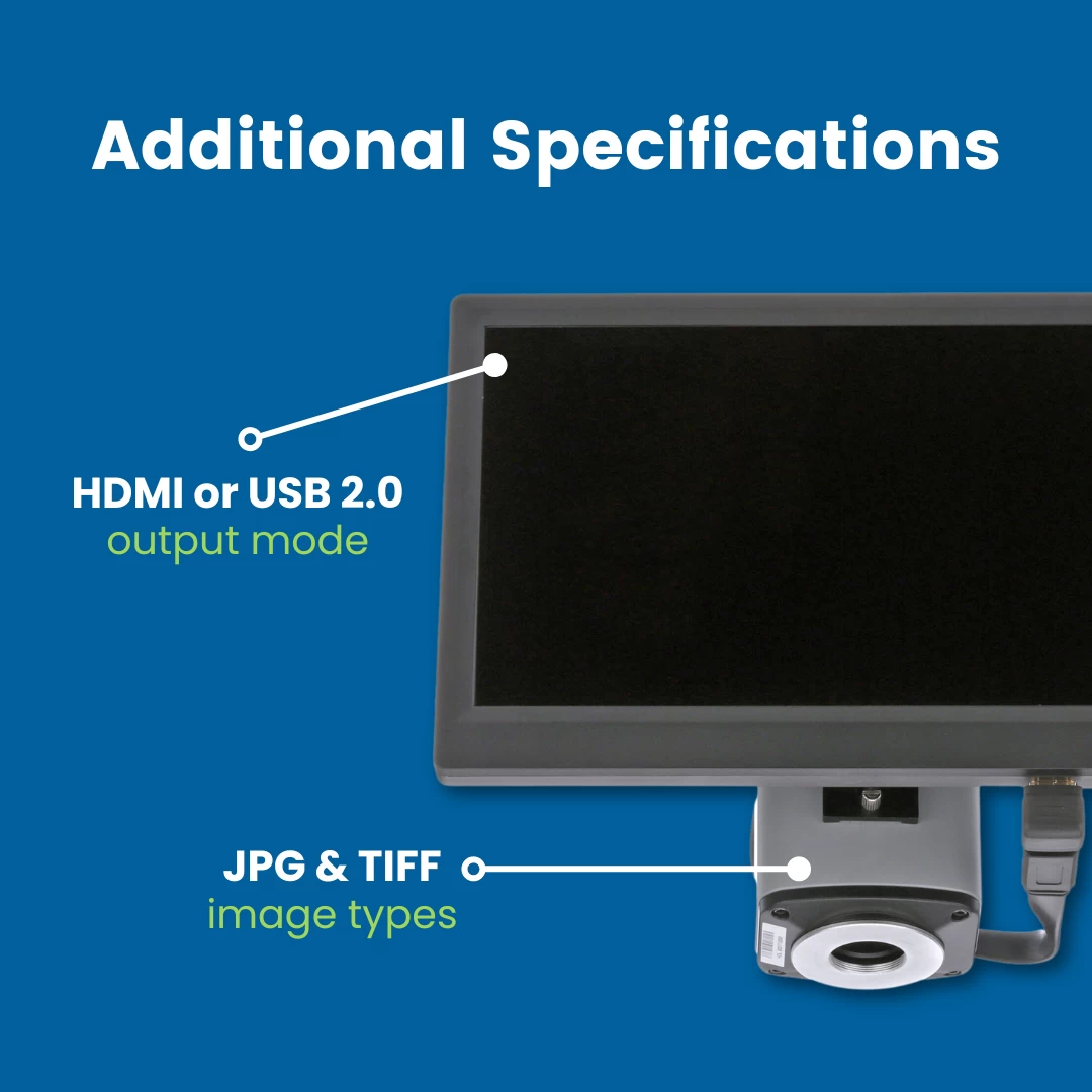 Microscope Camera With Monitor, HD Lite - 1080p HD Resolution - 5 MP Image & 15 FPS Video Capture - HDMI/USB 2.0 Outputs 3 Microscope Camera With Monitor, HD Lite - 1080p HD Resolution - 5 MP Image & 15 FPS Video Capture - HDMI/USB 2.0 Outputs - Image 3