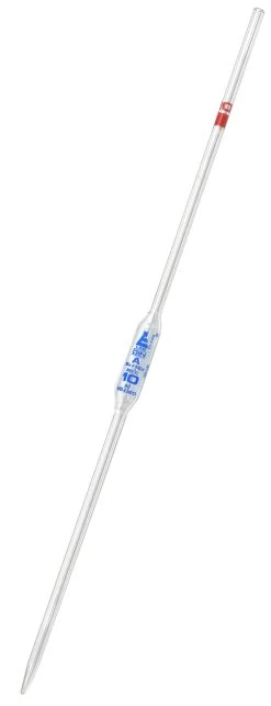 Volumetric Pipette, 10mL - Class A - Red Coded - Blue Graduation - Borosilicate Glass