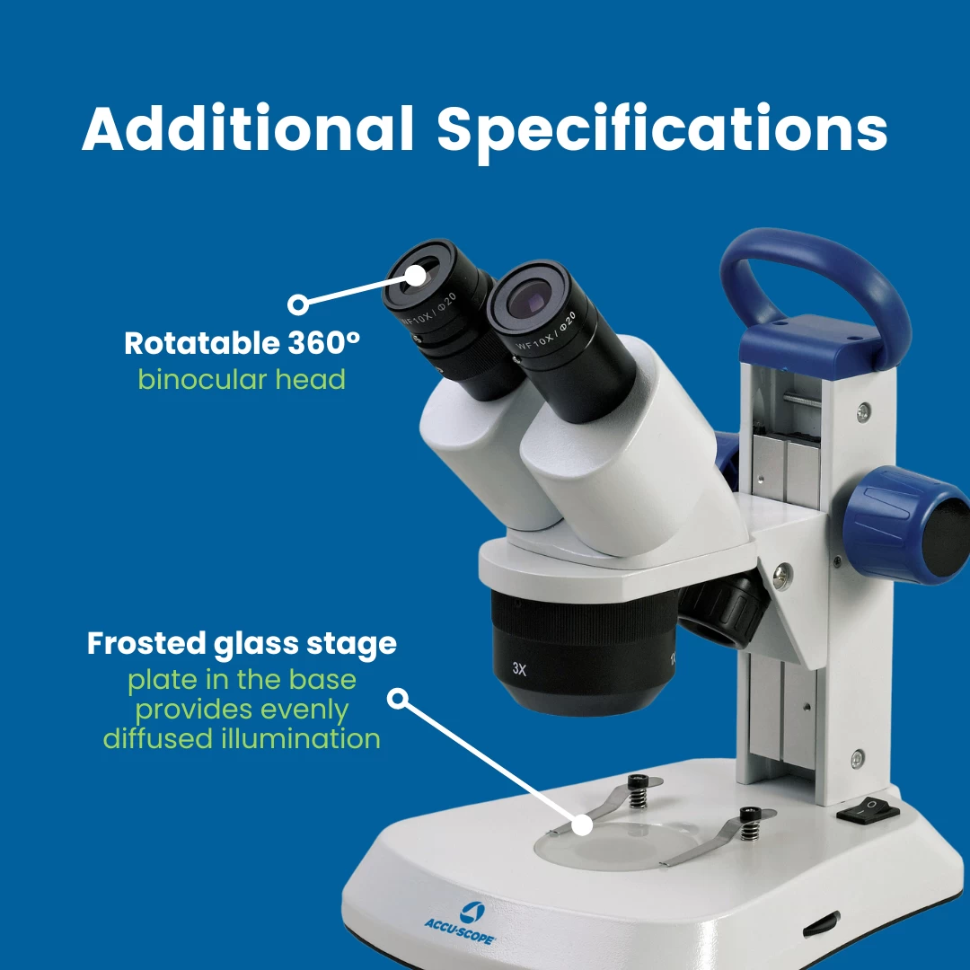 Stereo Microscope EXS-210-13 - 10X/30X Fixed Magnifications - 3 Way Cordless LED Illumination 3 Stereo Microscope EXS-210-13 - 10X/30X Fixed Magnifications - 3 Way Cordless LED Illumination - Image 3