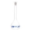 Volumetric Flask, 200ml - Class B - 14/23 Polyethylene Stopper, Borosilicate Glass - Blue Graduation, Tolerance ±0.300