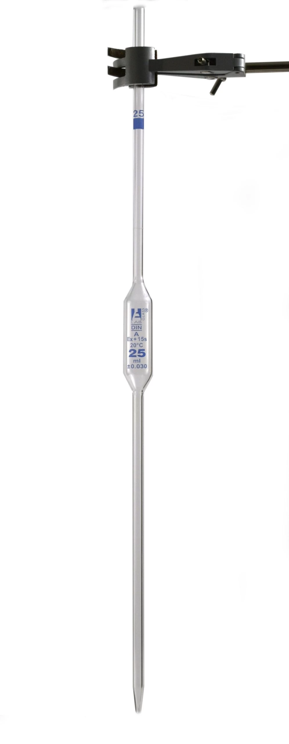 Volumetric Pipette, 25mL - Class A - Blue Markings - Blue Coded - Borosilicate Glass 1 Volumetric Pipette, 25mL - Class A - Blue Markings - Blue Coded - Borosilicate Glass