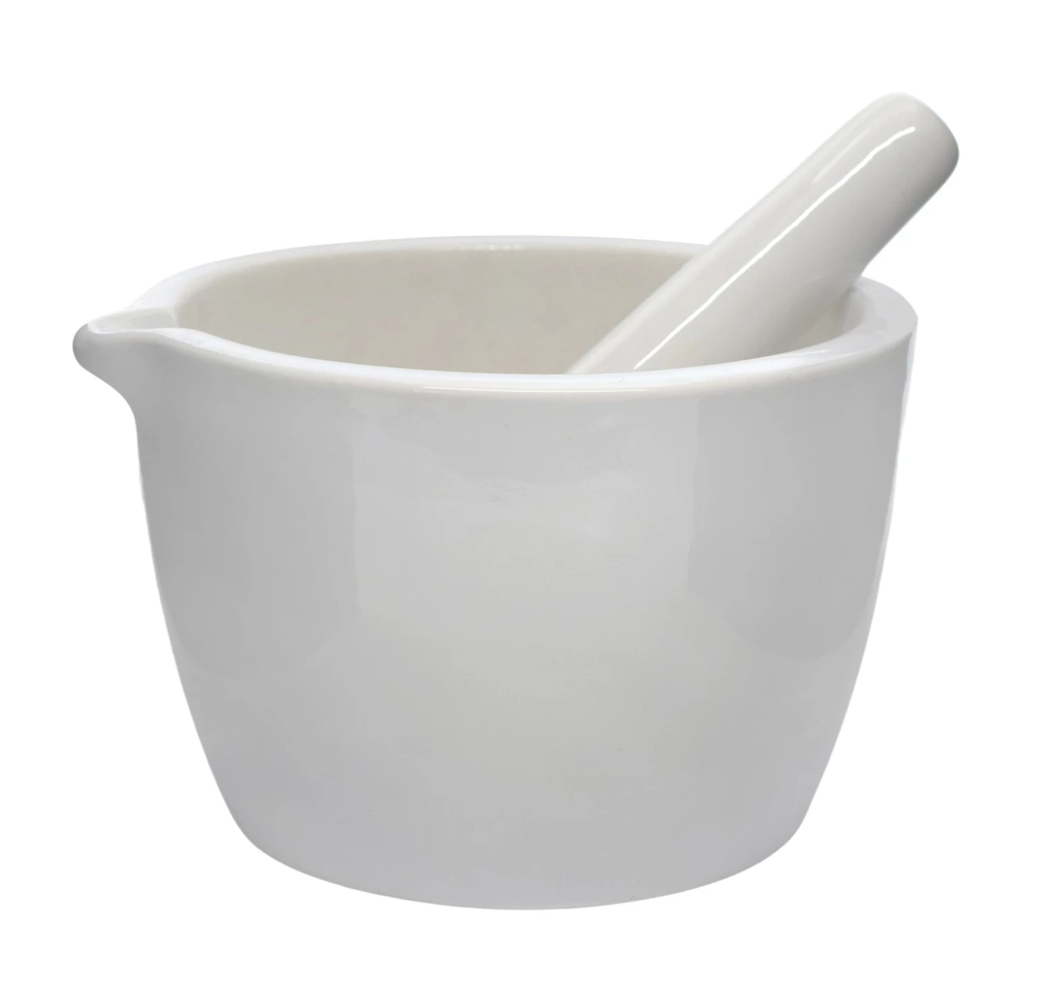 Mortar & Pestle, 750mL - 165mm - Porcelain, Unglazed Grinding Surface 1 Mortar & Pestle, 750mL - 165mm - Porcelain, Unglazed Grinding Surface