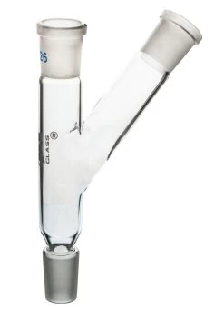 Multiple Adapter, Two Necks - Socket Size: 19/26 - Cone Size: 19/26 - Borosilicate Glass -